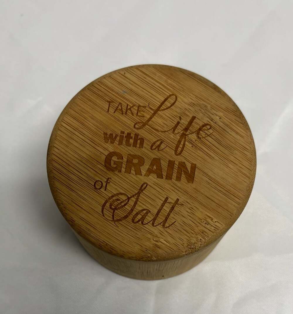 Bamboo Salt Cellar Take Life With A Grain Of Salt